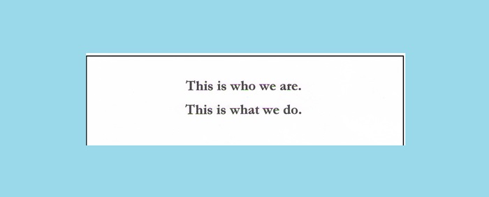 On mission: This is who I was. This is what I did.